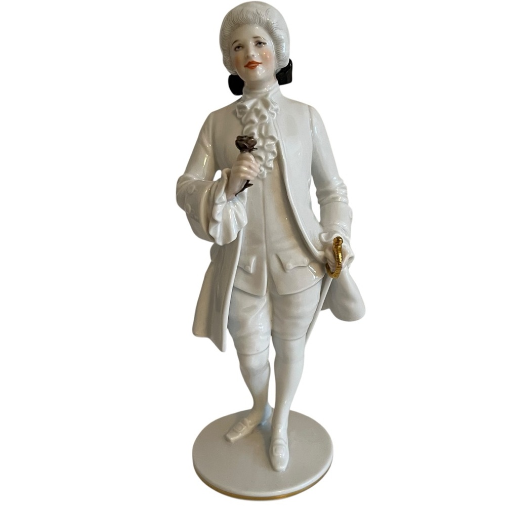 Ausgarten Wien Austria Porcelain Figurine by Albin Dobrich "The Rose Bearer”